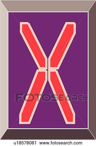 Digital Capital X View Large Clip Art Graphic Clipart - Digital Capital X. Fotosearch