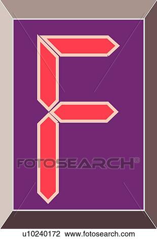 Digital letter F View Large Clip Art Graphic Clipart - Digital letter F. Fotosearch