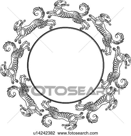 Clipart - Dog Calligraphic Design. Fotosearch