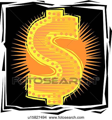 Clipart - Dollar sign . Fotosearch