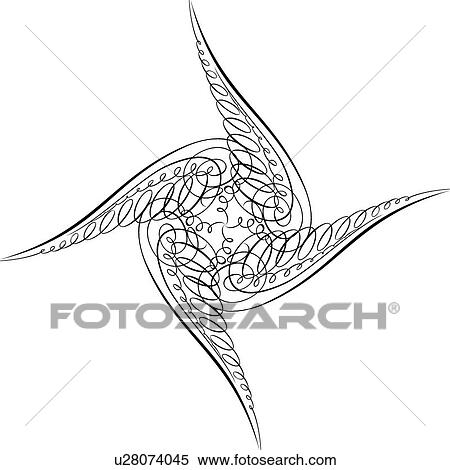 Clipart - Elegant Calligraphic Design. Fotosearch