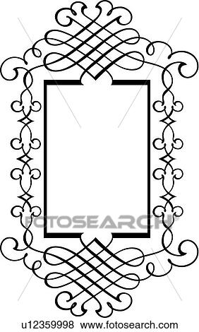 Elegant Calligraphic Design Frame View Large Clip Art Graphic Clip Art - Elegant Calligraphic Design Frame. Fotosearch