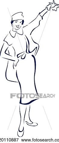 Clip Art - Fabulous woman . Fotosearch
