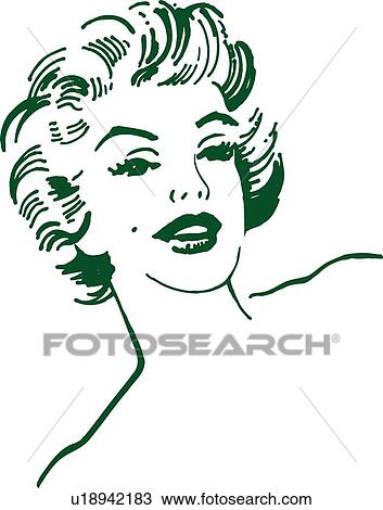 Clipart - Famous woman . Fotosearch