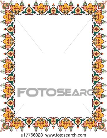 Clipart - Fancy Arabesque Border. Fotosearch