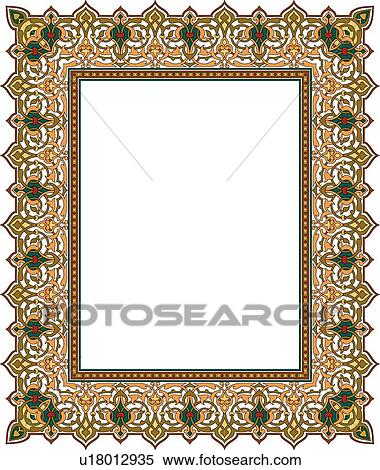 Clipart - Fancy Arabesque Border. Fotosearch