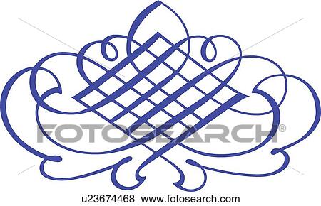 Fancy blue design View Large Clip Art Graphic Clip Art - Fancy blue design . Fotosearch