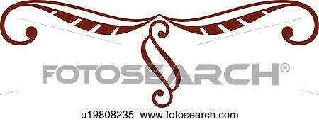 Clipart - Fancy brown lines . Fotosearch