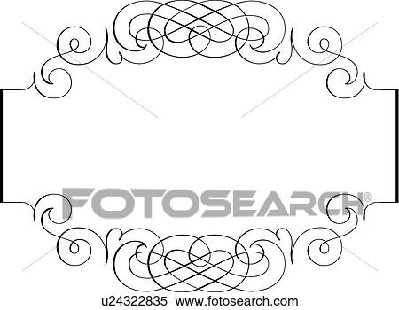 Clipart - Fancy Calligraphic Design. Fotosearch
