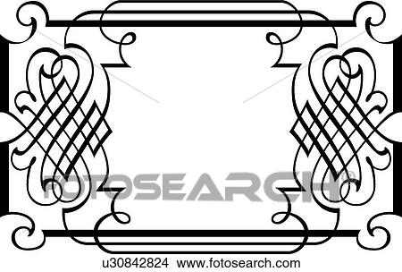 Fancy Calligraphic Design View Large Clip Art Graphic Clipart - Fancy Calligraphic Design. Fotosearch