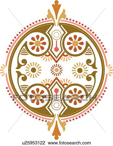 Fancy circle design Clipart | u25953122 | Fotosearch