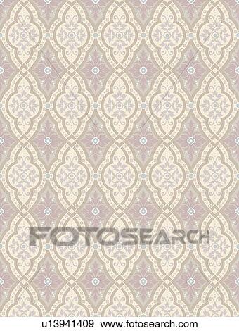 Fancy cream purple background pattern View Large Clip Art Graphic Clip Art - Fancy cream purple background pattern. Fotosearch