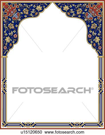 Clipart - Fancy floral frame . Fotosearch