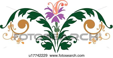Clip Art - Fancy flower design . Fotosearch