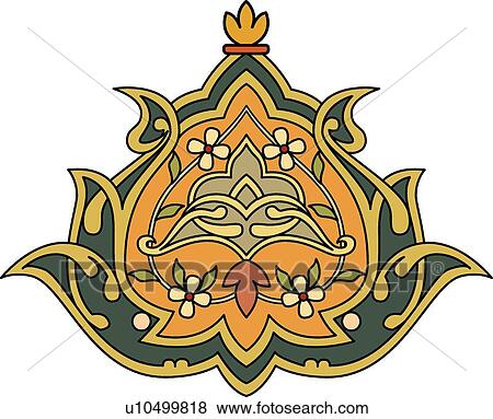 Fancy gold and green design View Large Clip Art Graphic Clip Art - Fancy gold and green design . Fotosearch