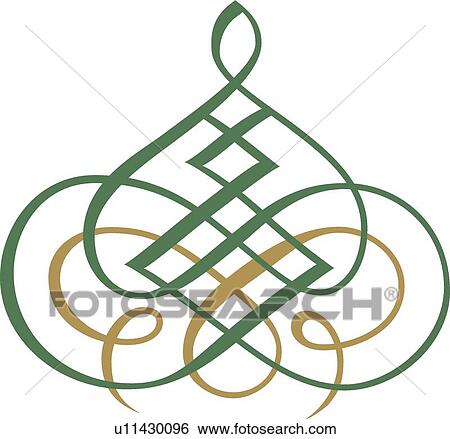 Fancy green and brown design View Large Clip Art Graphic Clip Art - Fancy green and brown design . Fotosearch