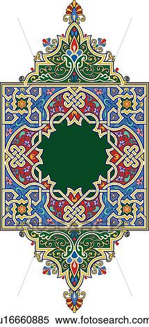 Fancy green blue pink and gold design View Large Clip Art Graphic Clipart - Fancy green blue pink and gold design. Fotosearch