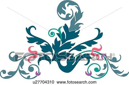 Fancy green purple and pick design View Large Clip Art Graphic Clipart - Fancy green purple and pick design. Fotosearch