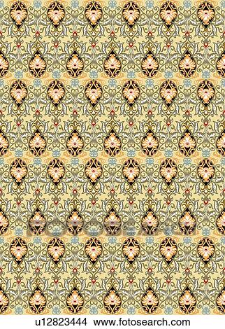 Fancy peach navy and green background pattern View Large Clip Art Graphic Clipart - Fancy peach navy and green background pattern. Fotosearch