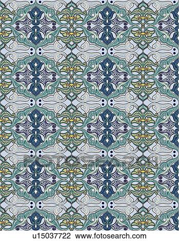 Fancy purple blue and green background pattern View Large Clip Art Graphic Clipart - Fancy purple blue and green background pattern . Fotosearch