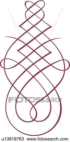 Clipart - Fancy purple loops and lines . Fotosearch