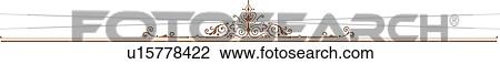 Clipart - Fancy Red Print Ornament. Fotosearch