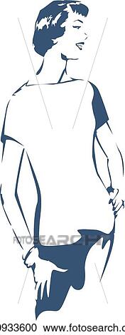 Fancy woman View Large Clip Art Graphic Clipart - Fancy woman . Fotosearch