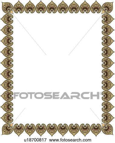 Fancy yellow, green and gold victorian Border View Large Clip Art Graphic Clip Art - Fancy yellow, green and gold victorian Border. Fotosearch