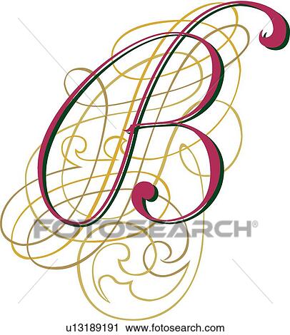 Fantasia Capital B View Large Clip Art Graphic Clipart - Fantasia Capital B. Fotosearch