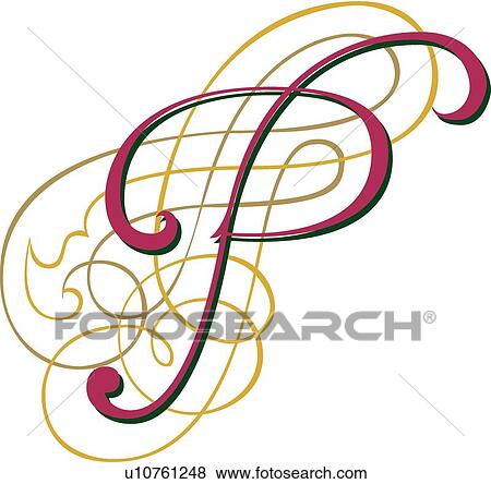 Clip Art - Fantasia Capital P. Fotosearch