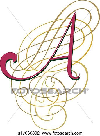 Clipart - Fantasia letter A. Fotosearch