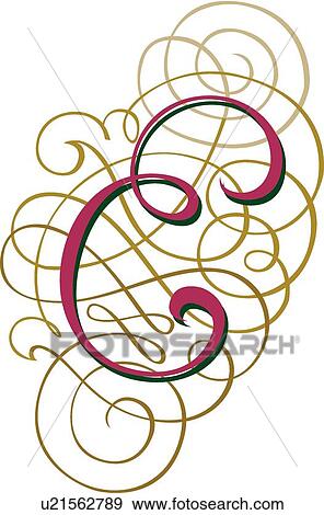 Fantasia letter E View Large Clip Art Graphic Clip Art - Fantasia letter E. Fotosearch