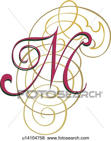 Clip Art - Fantasia letter M. Fotosearch