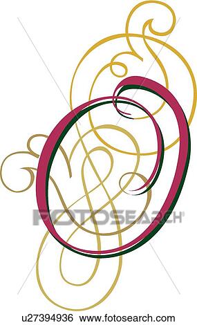 Fantasia letter O View Large Clip Art Graphic Clip Art - Fantasia letter O. Fotosearch