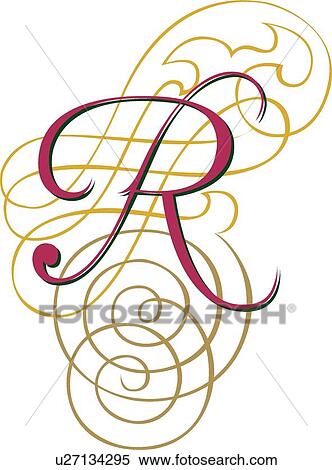 Fantasia letter R View Large Clip Art Graphic Clipart - Fantasia letter R. Fotosearch