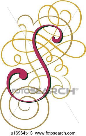 Fantasia letter S View Large Clip Art Graphic Clipart - Fantasia letter S. Fotosearch