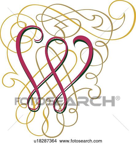 Clipart - Fantasia letter W. Fotosearch