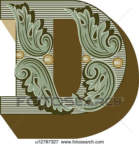 Clip Art - Federal letter D. Fotosearch