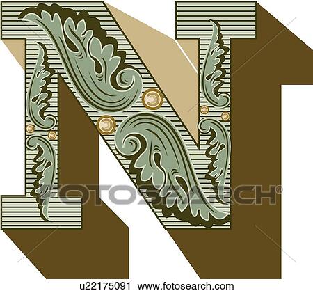 Federal letter N View Large Clip Art Graphic Clipart - Federal letter N. Fotosearch