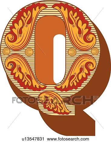 Clipart - Federal letter Q. Fotosearch