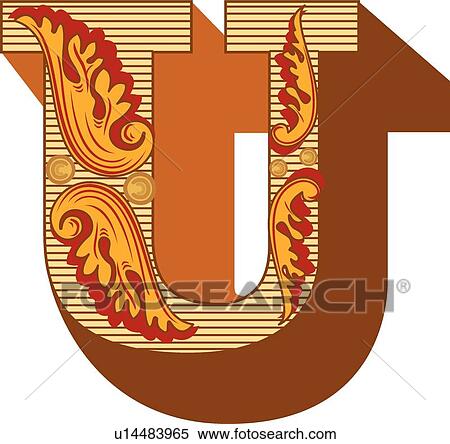 Federal letter U View Large Clip Art Graphic Clipart - Federal letter U. Fotosearch