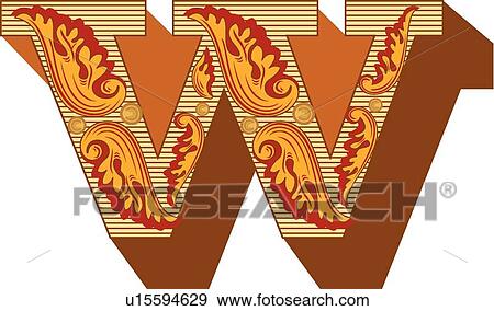 Clip Art - Federal letter W. Fotosearch