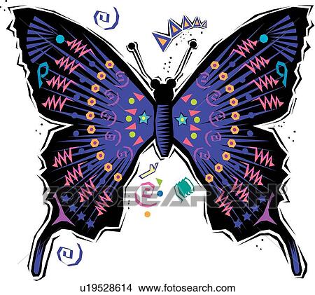 Clipart - Fiesta Butterfly. Fotosearch