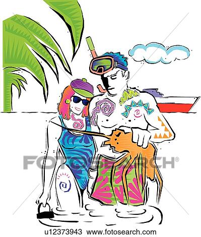 Fiesta clipart couple at the beach View Large Clip Art Graphic Clipart - Fiesta clipart couple at the beach. Fotosearch