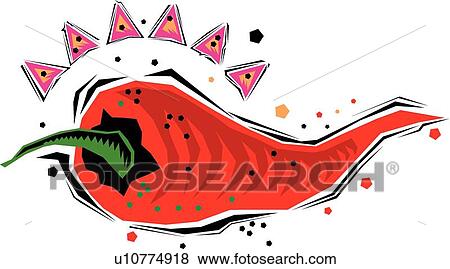 Clip Art - Fiesta clipart red pepper. Fotosearch