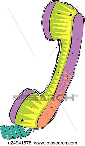 Clip Art - Fiesta clipart telephone handset. Fotosearch
