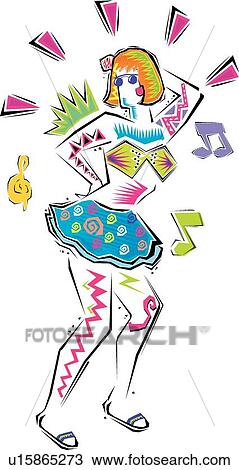Clipart - Fiesta clipart woman dancing. Fotosearch