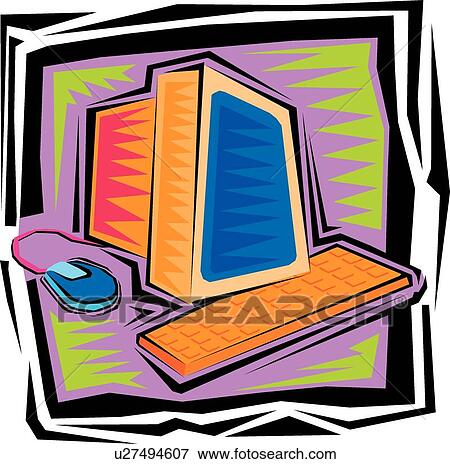Fiesta Computer View Large Clip Art Graphic Clip Art - Fiesta Computer. Fotosearch