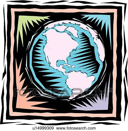 Clip Art - Fiesta Earth. Fotosearch