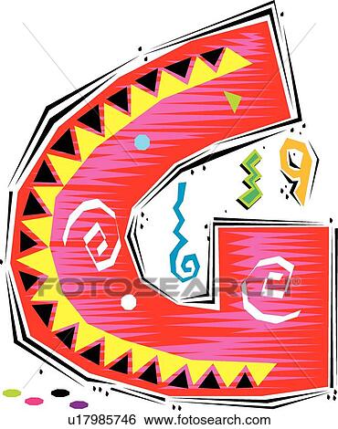 Clip Art - Fiesta I Capital G. Fotosearch